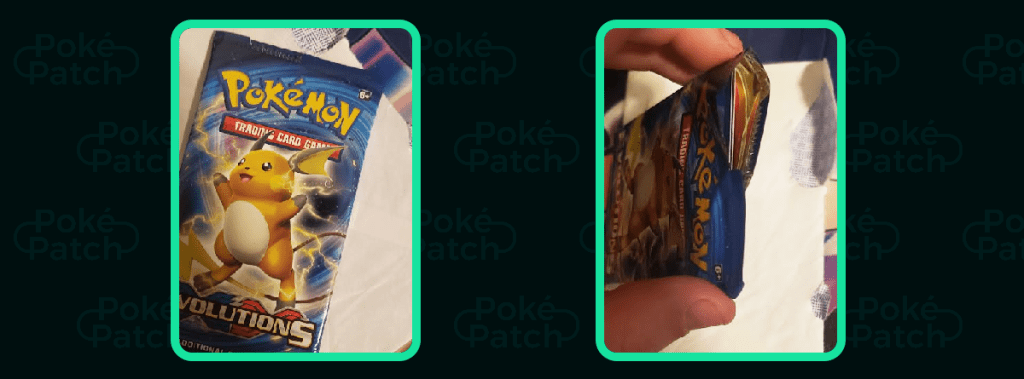 How to avoid Pokémon card eBay scams. Opened pack of XY Evolutions.