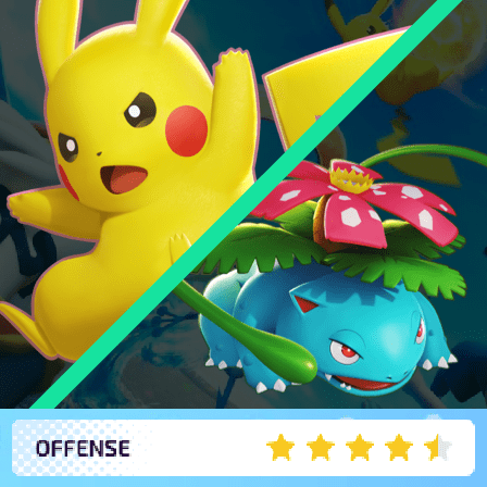 Offense stat explained. Pikachu and Venausaur have the highest offense stat in Pokemon Unite with 4.5 stars.