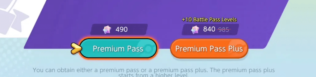 Pokemon Unite Premium Pass and Premium Pass Plus price in Aoes Gems