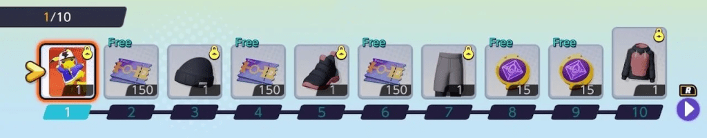 Pokémon Unite Battle Pass season 1 rewards 1-10