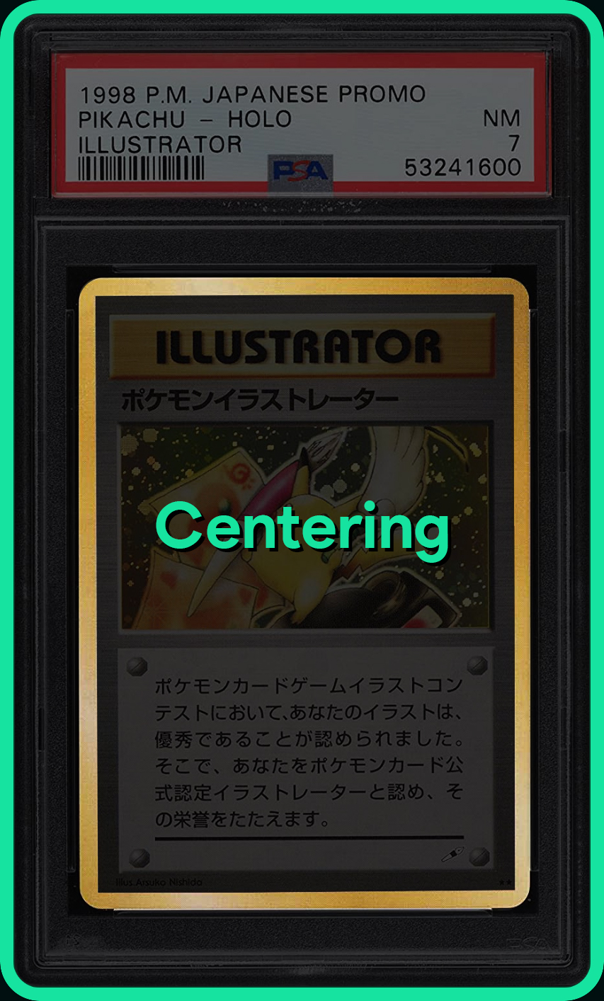 Pokemon card PSA 10 centering