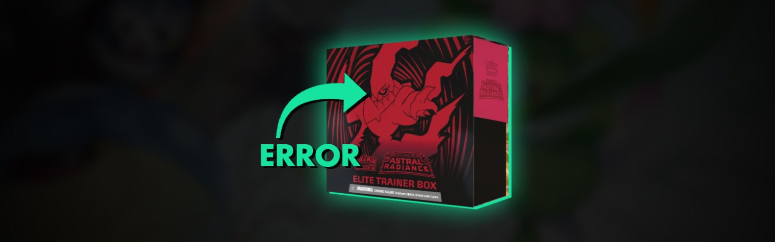 Pokepatch Pokemon TCG Astral Radiance error cards