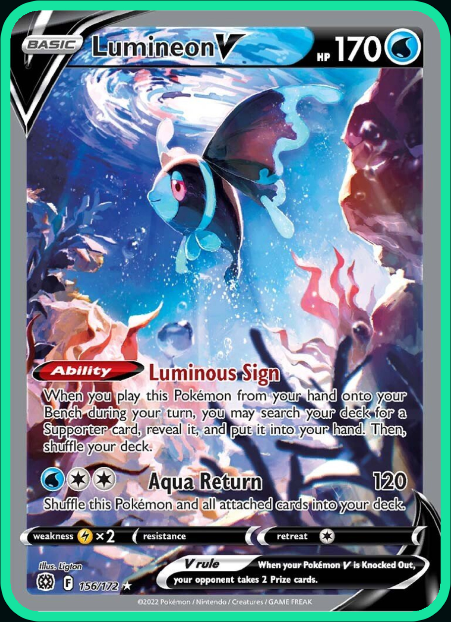 PokePatch Brilliant Stars Lumineon V Alt Art